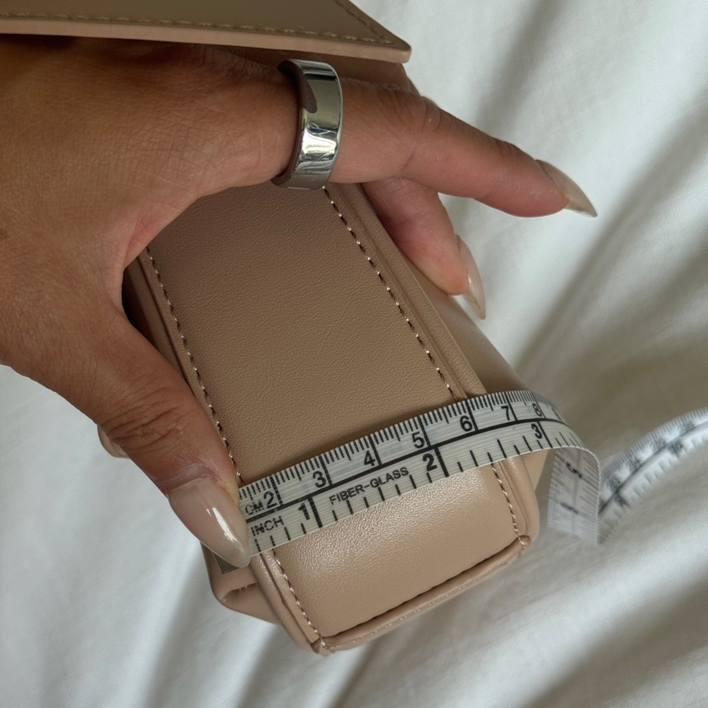Madison West Nude Pink/Tan Mini Bag with Bow Detail - Picture 8 of 8